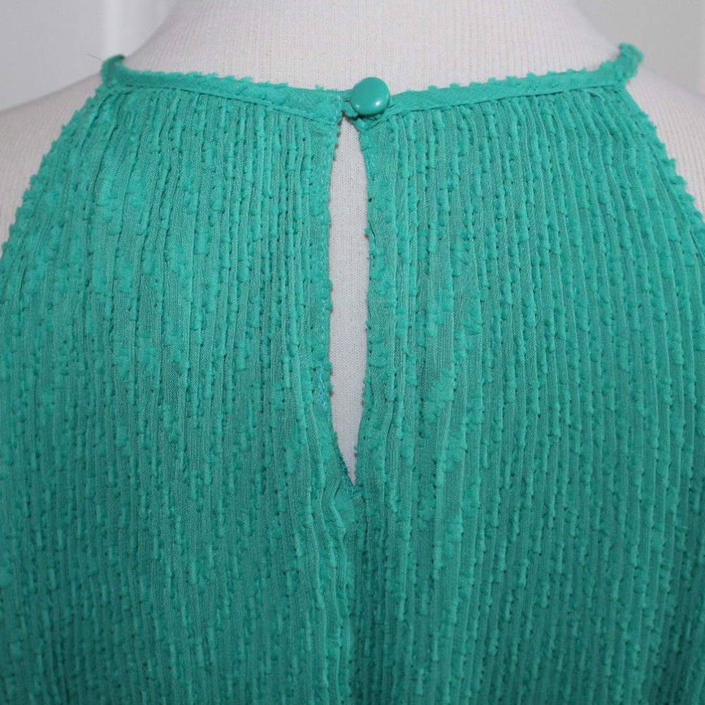 ELLE Women’s Green Pleated Trapeze Lined Dress - Picture 6 of 7